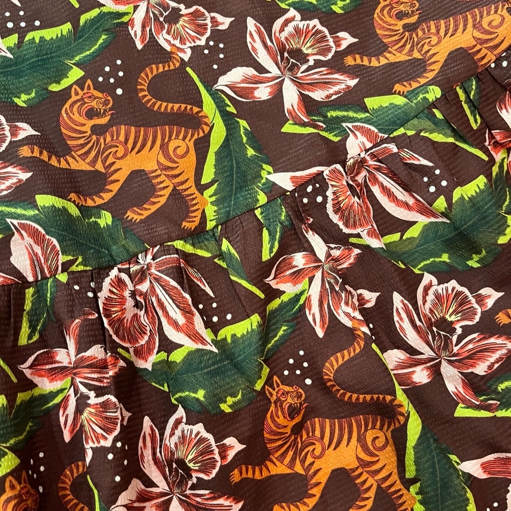 Scotch Soda Maxi Skirt Tiger Aloha Hula‎ Maison Scotch Floral Resort Tropical XS - Picture 3 of 9